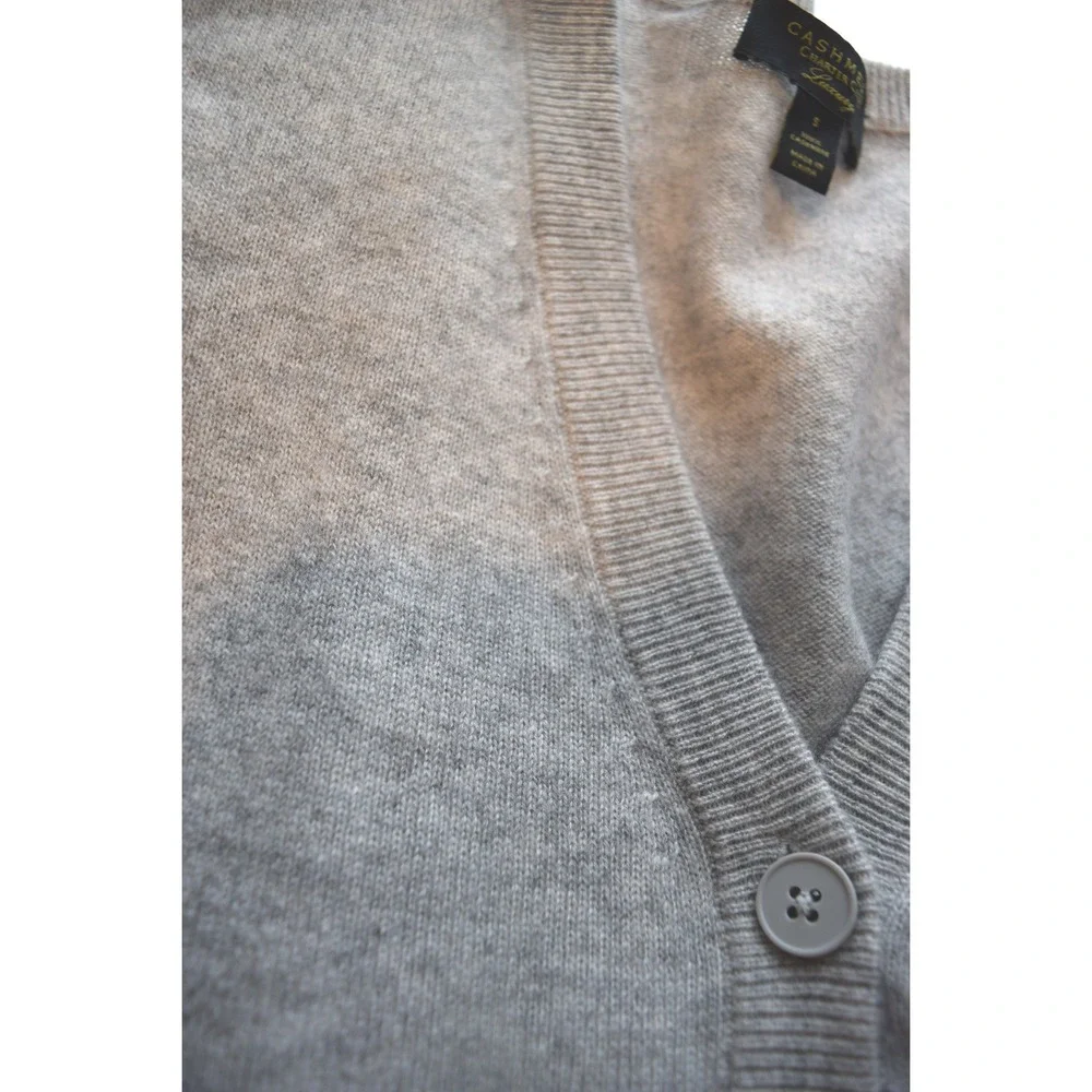 Charter Club Cashmere Cardigan‎ Womens Small Grey Excellent V-Neck Button Front